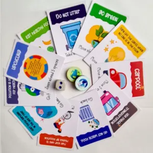 Saving Planet board Game Wooden Board Game Toys (MultiColor)