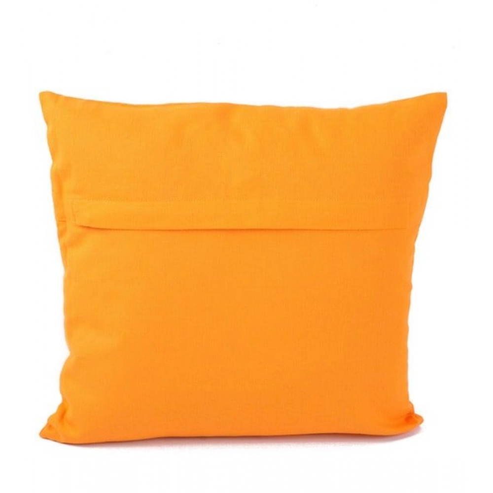 Pack Of_2 Cotton Printed Cushion Cover Sets (Yellow, Size: 16x16 In) - Image 2