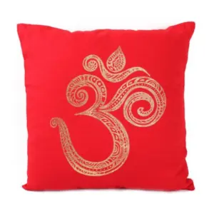 Pack Of_2 Cotton Printed Cushion Cover Sets (Red, Size: 16x16 In)