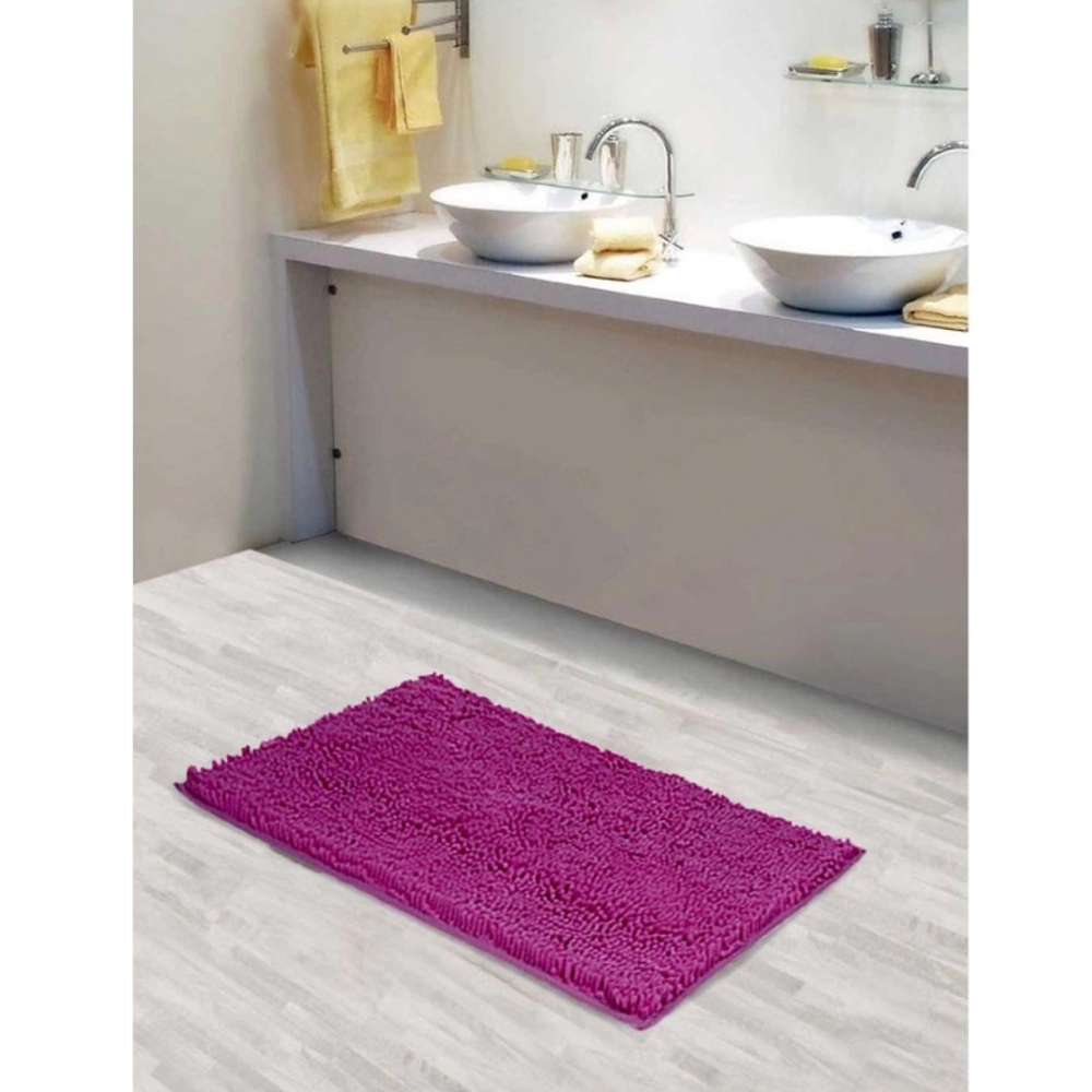 Polyester Knitted Bathmats Sets (Pink, Size: 16x24 In) - Image 4