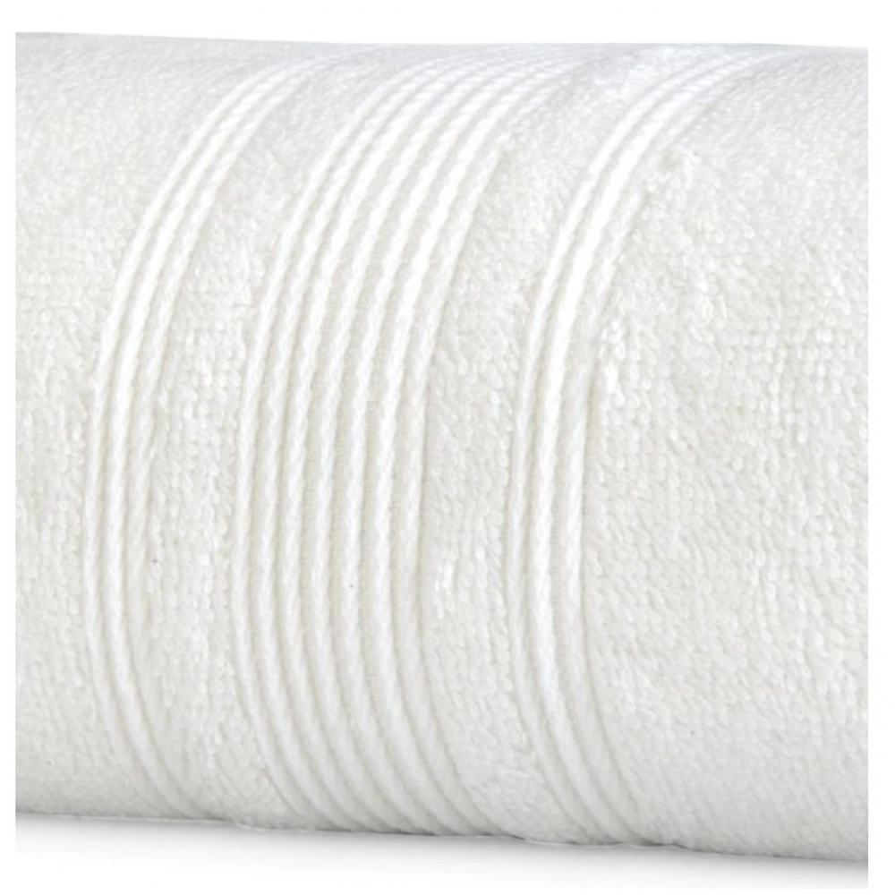 Cotton Striped Bath Towels (Off-white, Size: 35x71 In) - Image 2