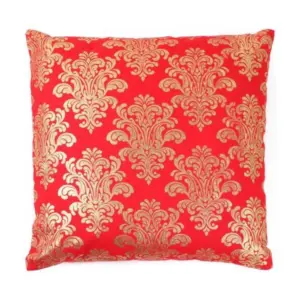 Pack Of_2 Cotton Printed Cushion Cover Sets (Orange, Size: 16x16 In)