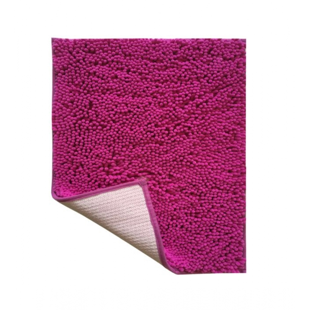 Polyester Knitted Bathmats Sets (Pink, Size: 16x24 In) - Image 2