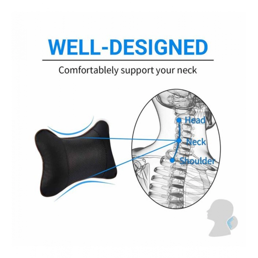 Pack Of_4 Polyester Solid Car Pillow Sets (Black & Yellow, Size: 12x12 In) - Image 3