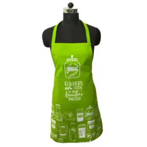 Cotton Printed Aprons (Green, Size: 24x32 In)
