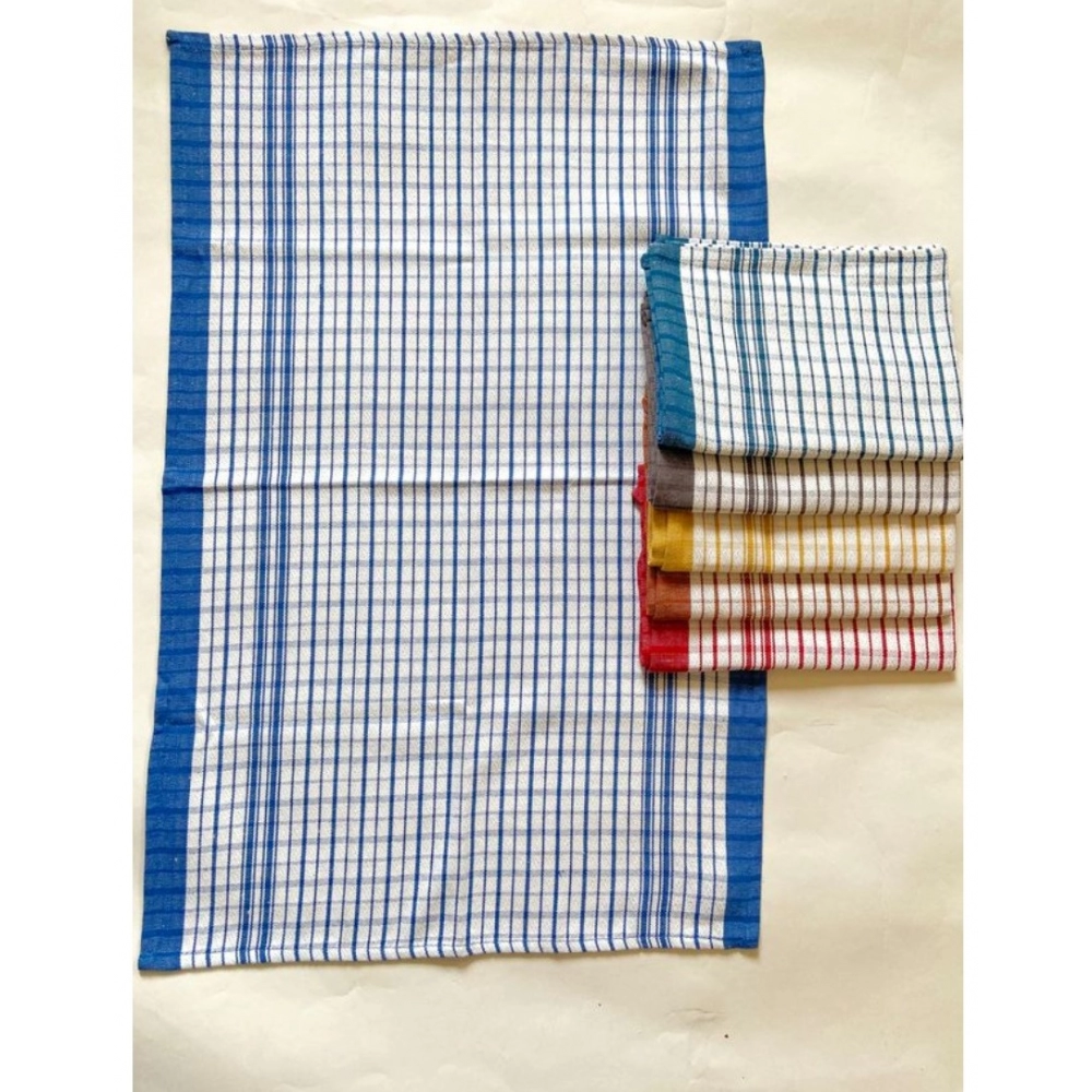 Pack Of_6 Cotton Checkered Kitchen Towel Sets (Multicolor, Size: 18x28 In) - Image 2