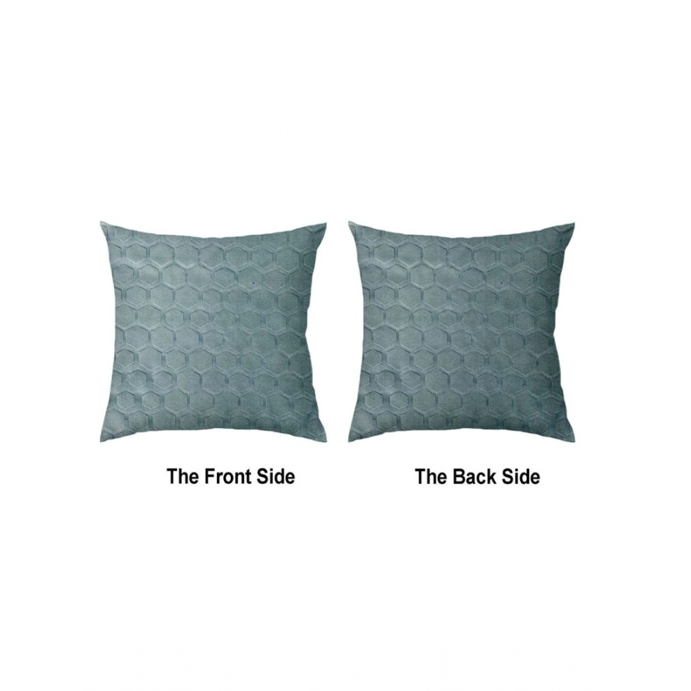 Pack Of_4 Polyester Printed Car Pillow Sets (Grey, Size: 12x12 In) - Image 3