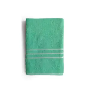 Cotton Striped Bath Towels (Green, Size: 58x28 In)