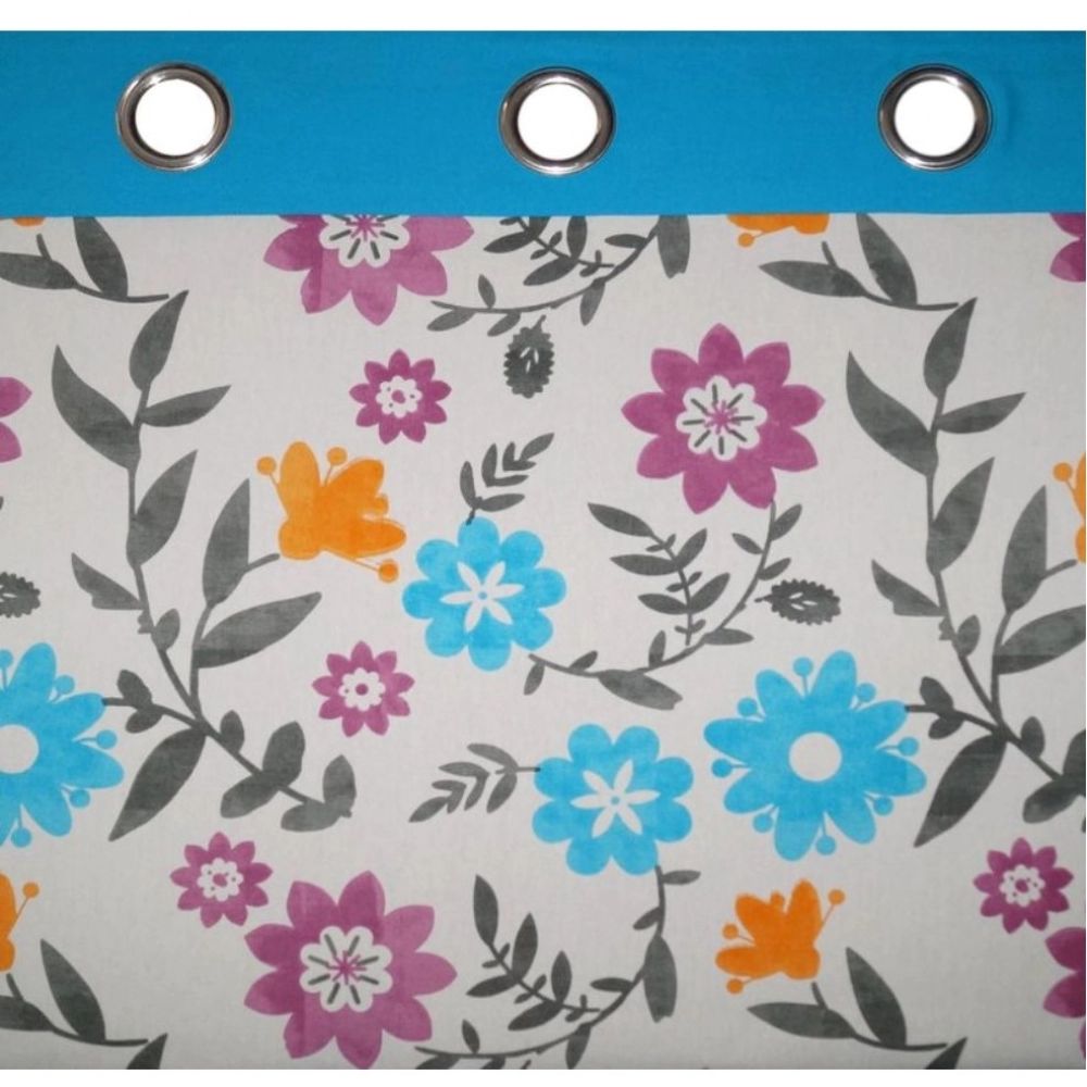 Cotton Printed Curtains (Multicolor, Size: 54x60 In) - Image 4