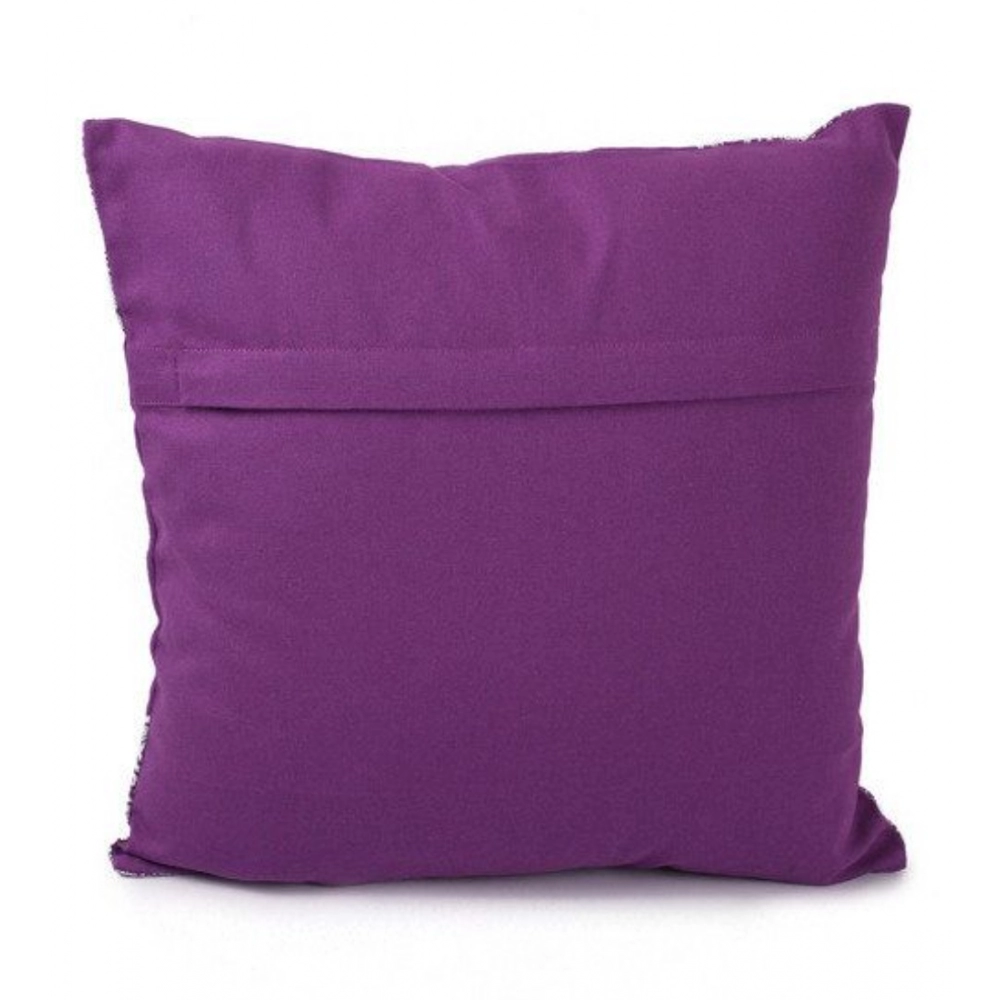 Pack Of_2 Cotton Printed Cushion Cover Sets (Purple, Size: 16x16 In) - Image 2