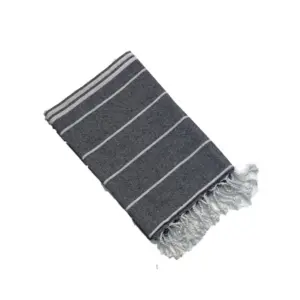 Cotton Striped Bath Towels (Navy Blue, Size: 30x59 In)
