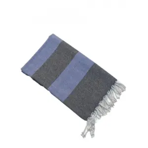 Cotton Striped Bath Towels (Grey, Size: 30x59 In)