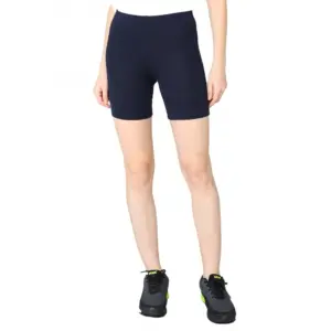 Women's Cotton Blended Solid Above Knee Sports Shorts (Navy)