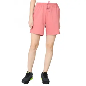 Women's Cotton Solid Above Knee Shorts (Pink)