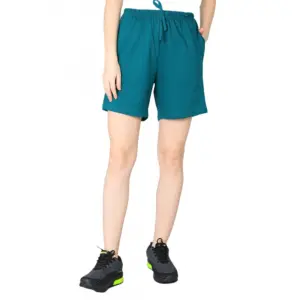 Women's Cotton Solid Above Knee Shorts (Green)