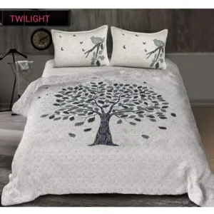 Cotton Printed Queen Size Bedsheet With 2 Pillow Covers (White, 90x100 Inch)