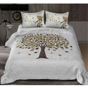 Cotton Printed Queen Size Bedsheet With 2 Pillow Covers (White, 90x100 Inch)