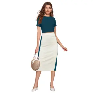 Women's Knitting stretchable Solid Round Neck Cap Sleeve Top (Morpich)