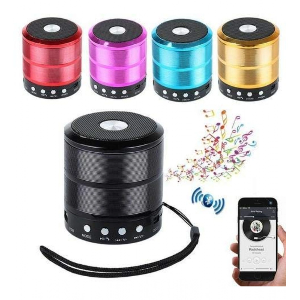Plastic Rubber Wireless WS887 Bluetooth Speaker (Black) - Image 2