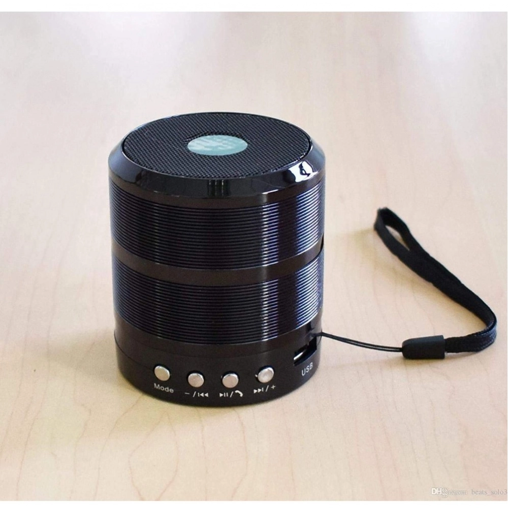 Plastic Rubber Wireless WS887 Bluetooth Speaker (Black) - Image 3