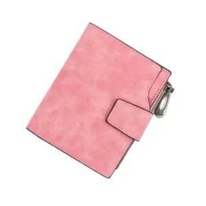 Women's Vegan Leather Small Zipper Wallet (RoseGlod)