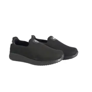 Men's Casual Synthetic Leather Pull On Shoes (Black)
