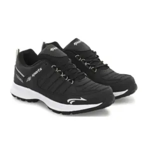 Men's Casual Synthetic Leather Lace-Up Shoes (Black)