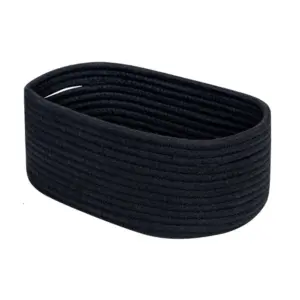 Cotton Oval Storage Rope Woven Baskets Pack of 1 (Black)