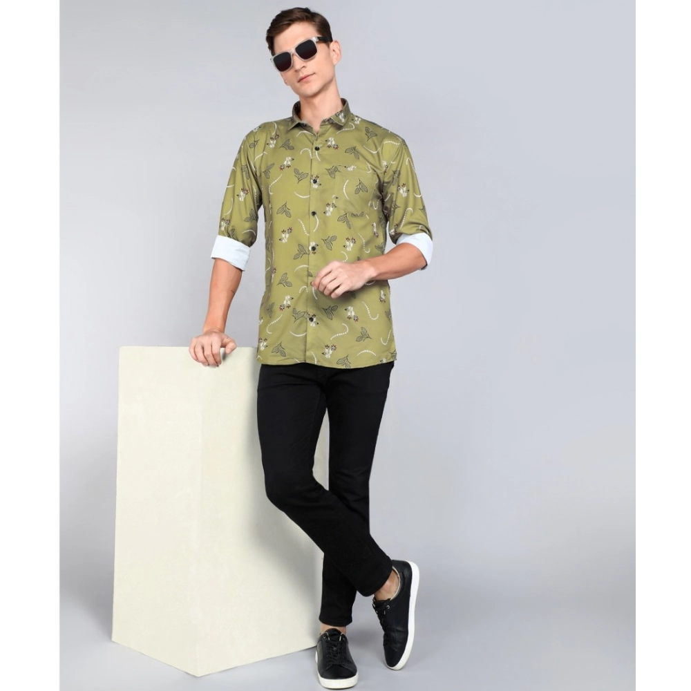 Men's Casual Viscose Rayon Printed Full Sleeve Collar Shirt (Multicolor) - Image 4