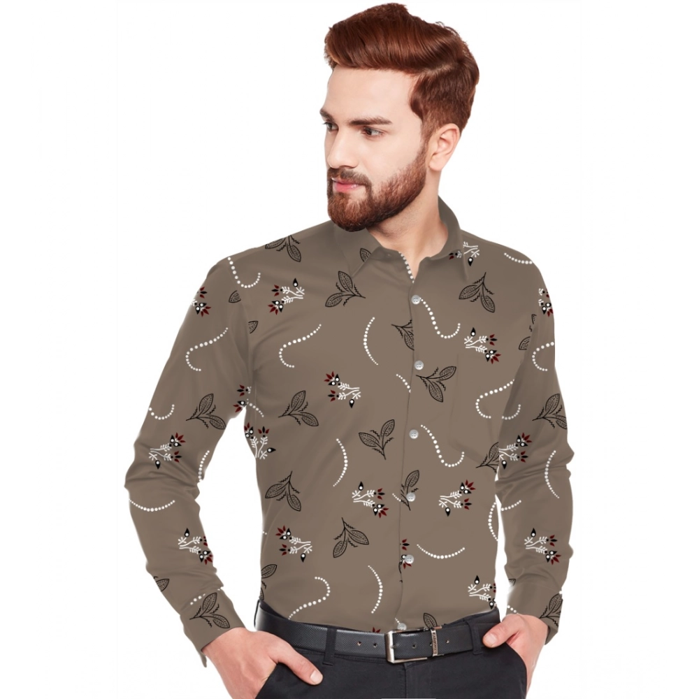 Men's Casual Viscose Rayon Printed Full Sleeve Collar Shirt (Multicolor)