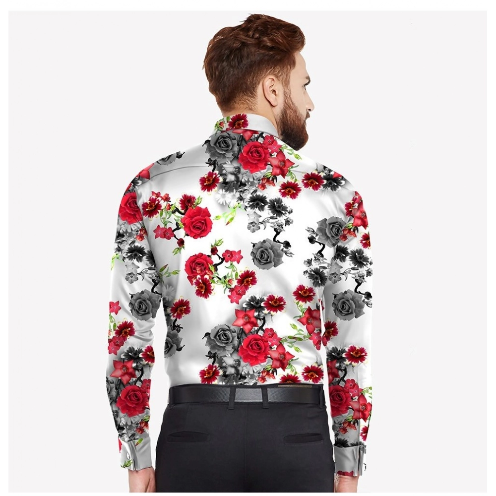 Men's Casual Viscose Rayon Printed Full Sleeve Collar Shirt (Multicolor) - Image 3