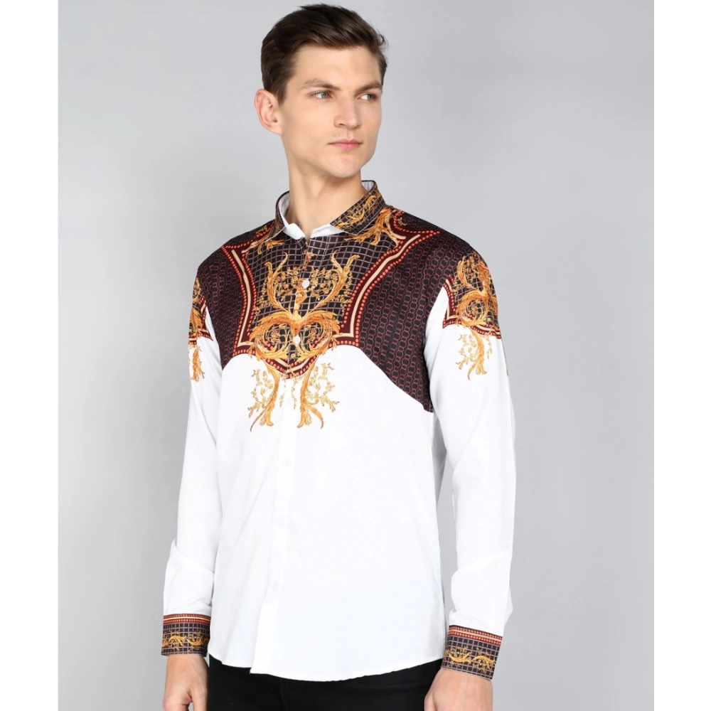 Men's Casual Viscose Rayon Embroidered Full Sleeve Collar Shirt (Multicolor) - Image 3