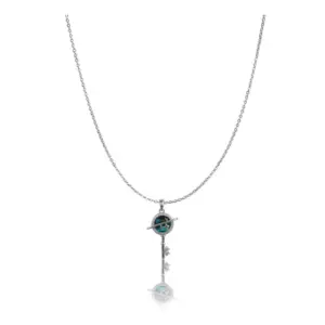 Women's Stainless Steel Key Design Delicate Chain (Silver Plated)