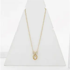 Women's Stainless Steel Heart Shape Golden Delicate Pendent Chain (Gold Plated)