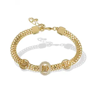 Stainless Steel Unisex Gold Freesize Stainless Steel Loose Bracelet (Gold Plated)