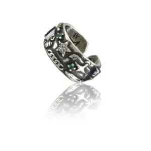 Stainless Steel Imported High-Quality Office Wear Freesize Ring (Silver Plated)