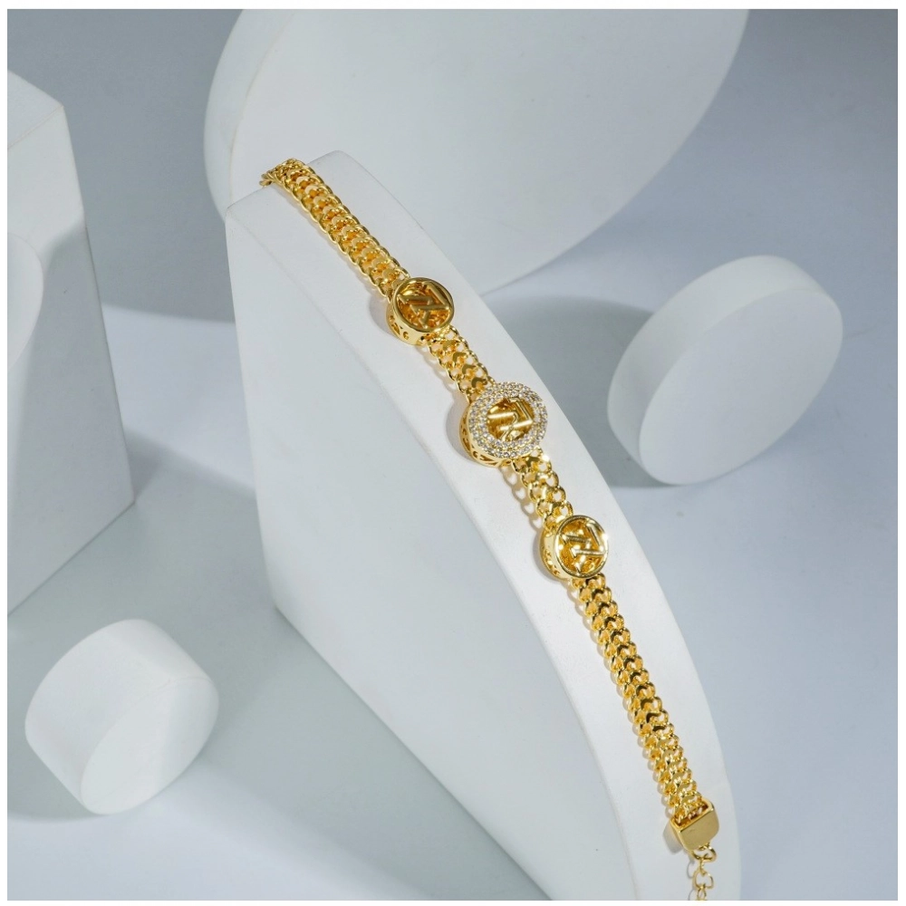 Stainless Steel Unisex Gold Freesize Stainless Steel Loose Bracelet (Gold Plated) - Image 2