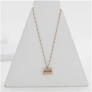 Women's Stainless Steel Mini Suitcase Pendent Delicate Chain (Gold Plated)