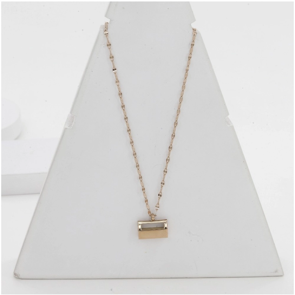 Women's Stainless Steel Mini Suitcase Pendent Delicate Chain (Gold Plated)
