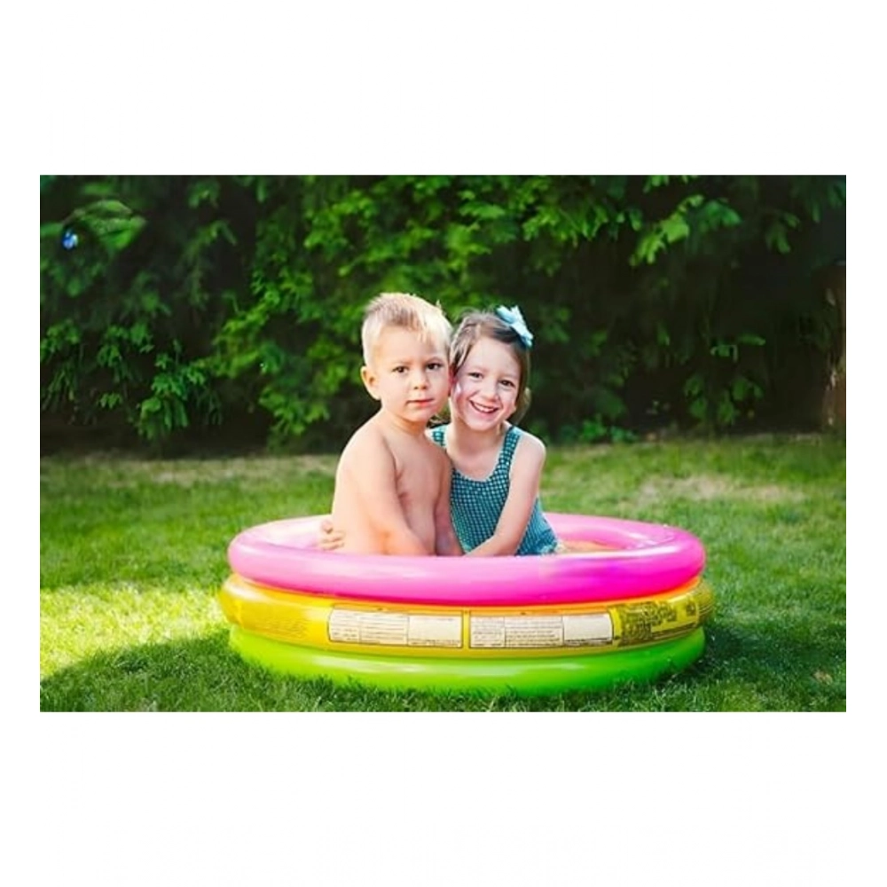 Plastic Bath Tub With Pump 3 Ft Round For Kids (Multicolor ) - Image 2