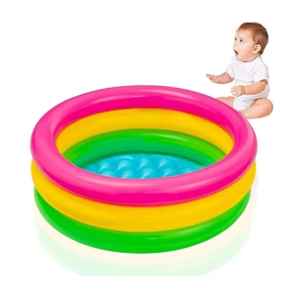 Plastic Bath Tub With Pump 3 Ft Round For Kids (Multicolor ) - Image 4