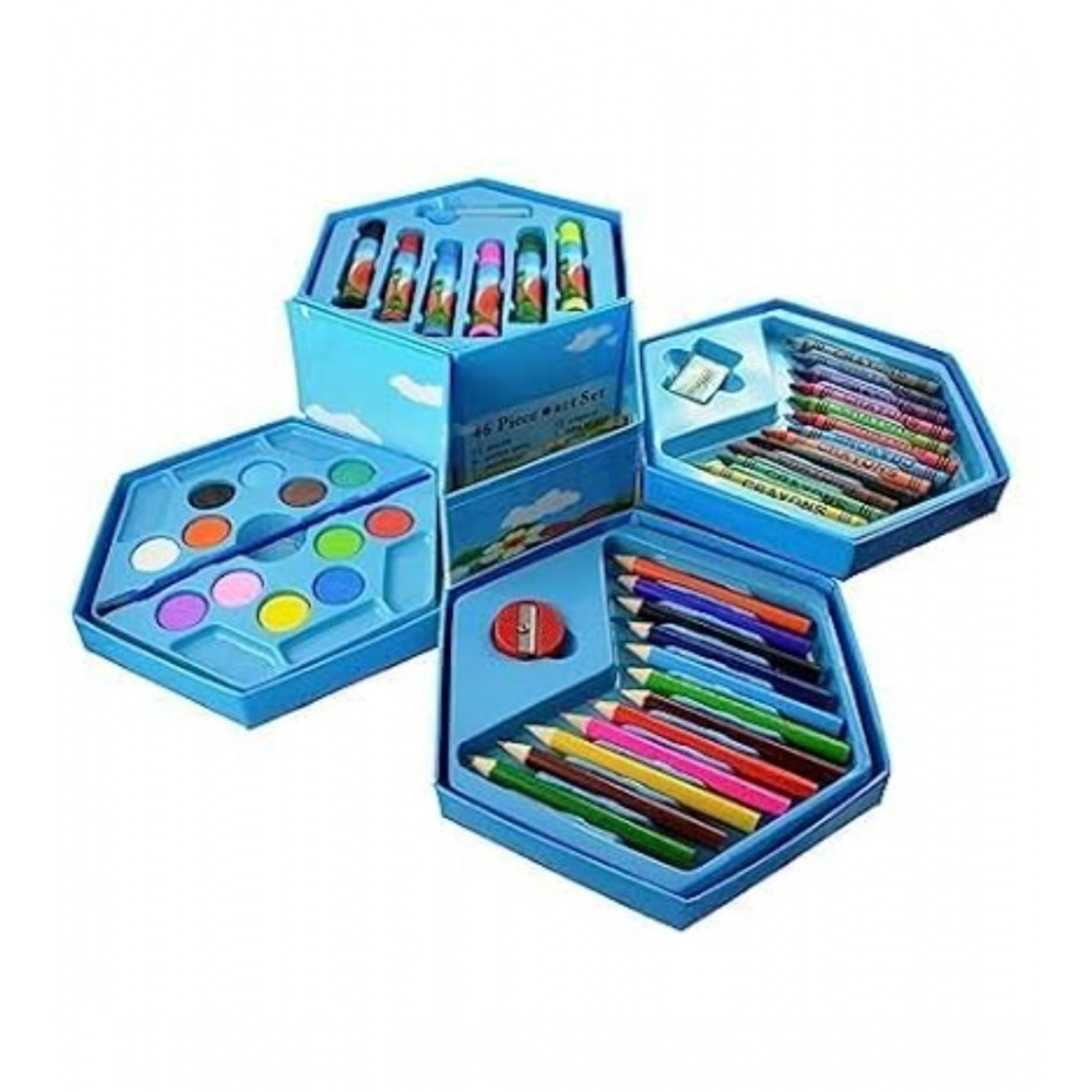 Plastic 46-Piece Art Set For Kids (Multicolor ) - Image 3