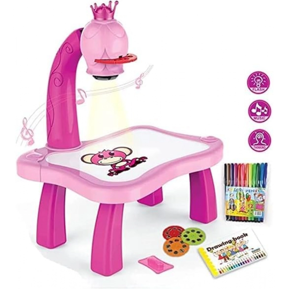 Plastic Drawing Projector Table For Kids (Multicolor ) - Image 4