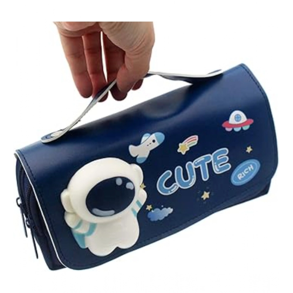 Polyester 3D Pencil Pouch Stationary Storage Box For Kids (Multicolor ) - Image 3