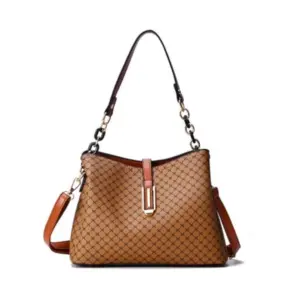 Women's Faux Leather Shoulder Zipper Handbag (Multicolor)