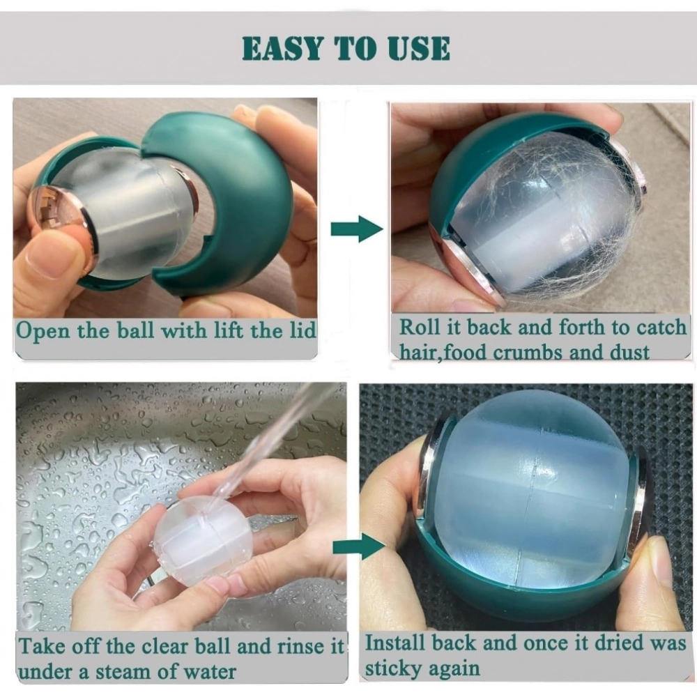 Plastic Remover Sticky Ball for Clothes Gel Lint Roller (Maroon) - Image 2