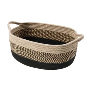 Cotton Baby Basket Pack of 1 Storage Basket For Clothes (Brown)