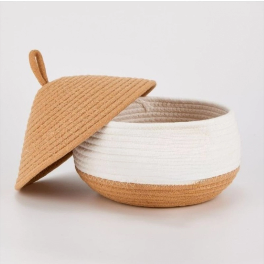 Cotton Gudda Pack of 1 Storage Basket For Clothes (White) - Image 3