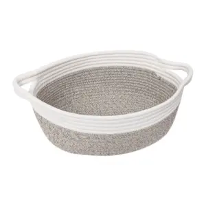 Cotton Baby Gift Basket Inch Pack of 1 Storage Basket For Clothes (White)