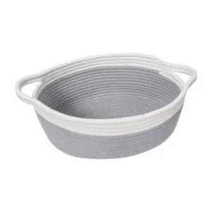 Cotton Baby Gift Basket Pack of 1 Storage Basket For Clothes (Grey)